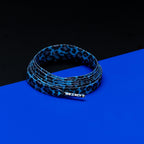 זוג שרוכים עם ההדפס המנומר כחול רויאל - Printies Royal Blue Leopard - תמונה 1