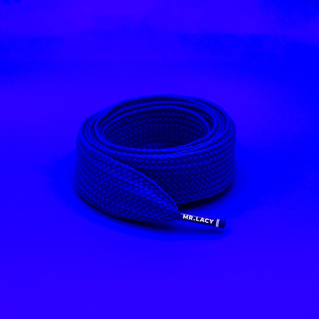 שרוכים שטוחים רחבים במיוחד בצבע כחול 130 ס״מ - Fatties Cobalt Blue 130 - תמונה 1