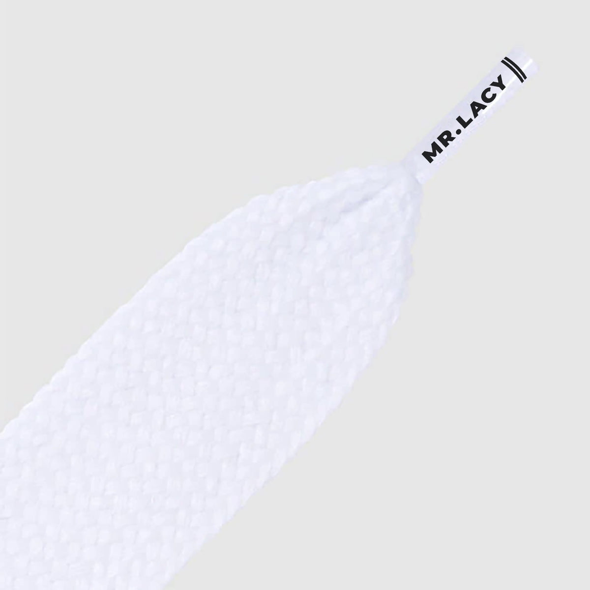 שרוכים שטוחים רחבים במיוחד בצבע לבן 130 ס״מ - Fatties White 130 - תמונה 2