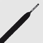 זוג שרוכים שטוחים בצבע שחור 130 ס״מ - Flatties Black - תמונת מוצר נוספת