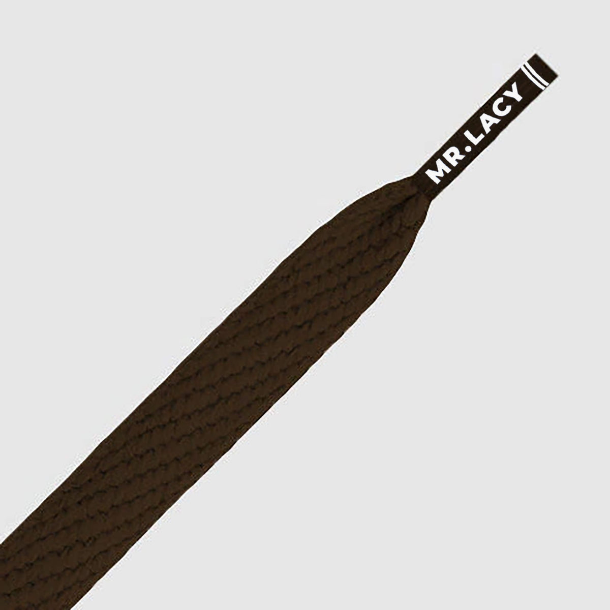 זוג שרוכים שטוחים בצבע חום 130 ס״מ - Flatties Brown - תמונת מוצר נוספת