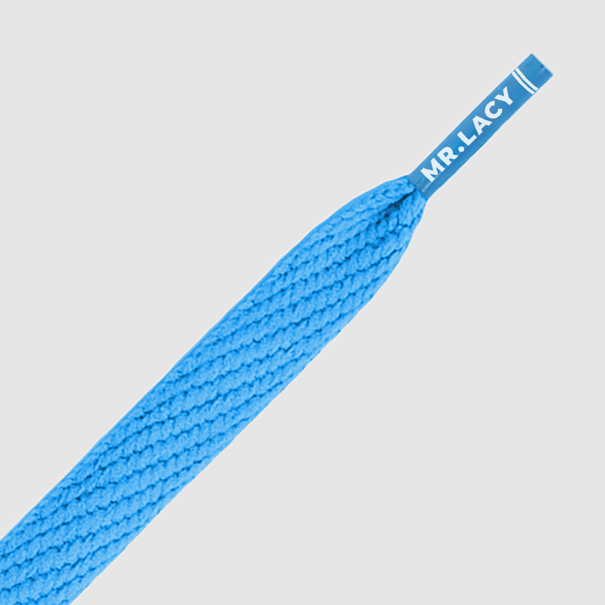 זוג שרוכים שטוחים בצבע טורקיז 130 ס״מ - Flatties Cyan - תמונת מוצר נוספת