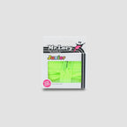 זוג שרוכים שטוחים בצבע צהוב ניאון 110 ס״מ - Flatties Junior Neon Lime Yellow - אריזה מקורית