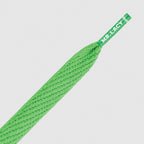 זוג שרוכים שטוחים בצבע ירוק 130 ס״מ - Flatties Kelly Green - תמונת מוצר נוספת