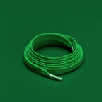 זוג שרוכים שטוחים בצבע ירוק 130 ס״מ - Flatties Kelly Green - תמונת מוצר