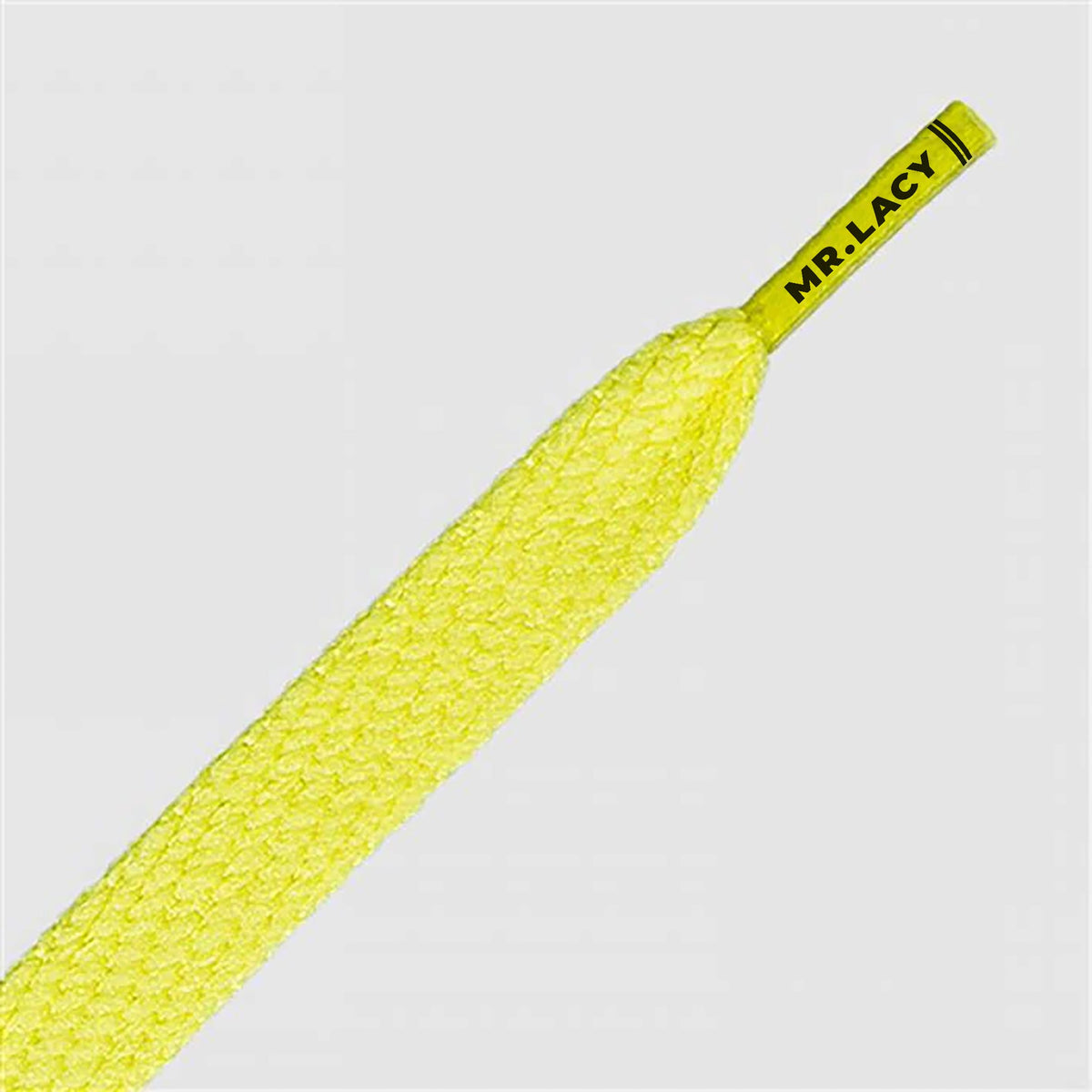 זוג שרוכים שטוחים בצבע צהוב חרדל 130 ס״מ - Flatties Mid Yellow - תמונת מוצר נוספת