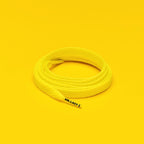 זוג שרוכים שטוחים בצבע צהוב חרדל 130 ס״מ - Flatties Mid Yellow - תמונת מוצר
