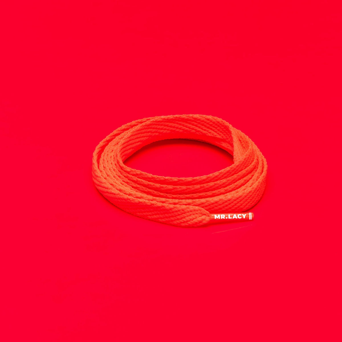 Flatties Neon Pink-זוג שרוכים שטוחים בצבע ורוד ניאון 130 סמ