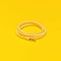 זוג שרוכים שטוחים בצבע צהוב פסטל 120 ס״מ - Pastel Yellow - תמונה 1