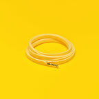 זוג שרוכים שטוחים בצבע צהוב פסטל 120 ס״מ - Pastel Yellow - תמונה 1