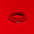 זוג שרוכים שטוחים בצבע אדום 130 ס״מ - Flatties Red - תמונת מוצר