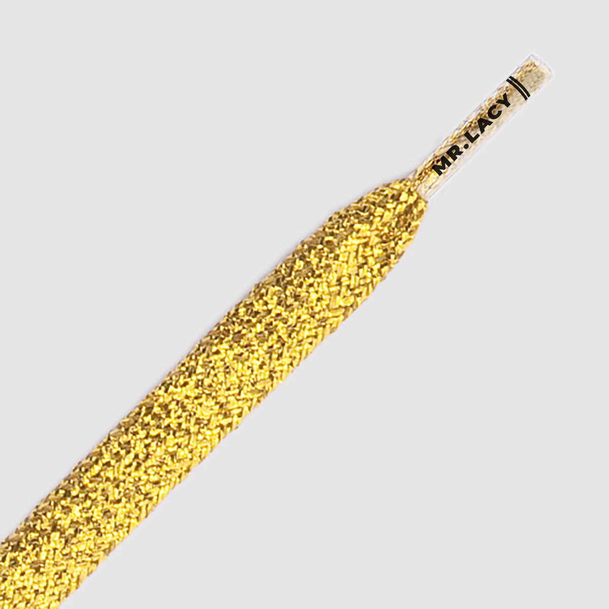 זוג שרוכים שטוחים בצבע זהב 130 ס״מ - Flatties Gold - תמונת מוצר נוספת