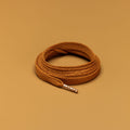 זוג שרוכים שטוחים בצבע חום זהוב 130 ס״מ - Flatties Tan - תמונת מוצר