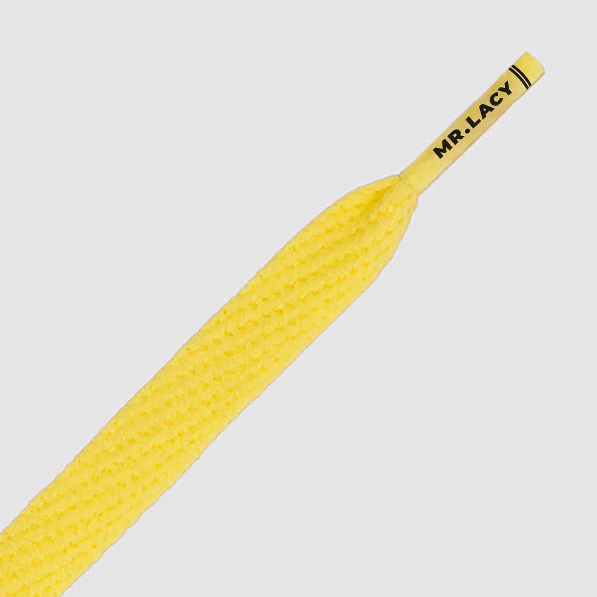 זוג שרוכים שטוחים בצבע צהוב 130 ס״מ - Flatties Yellow - תמונת מוצר נוספת