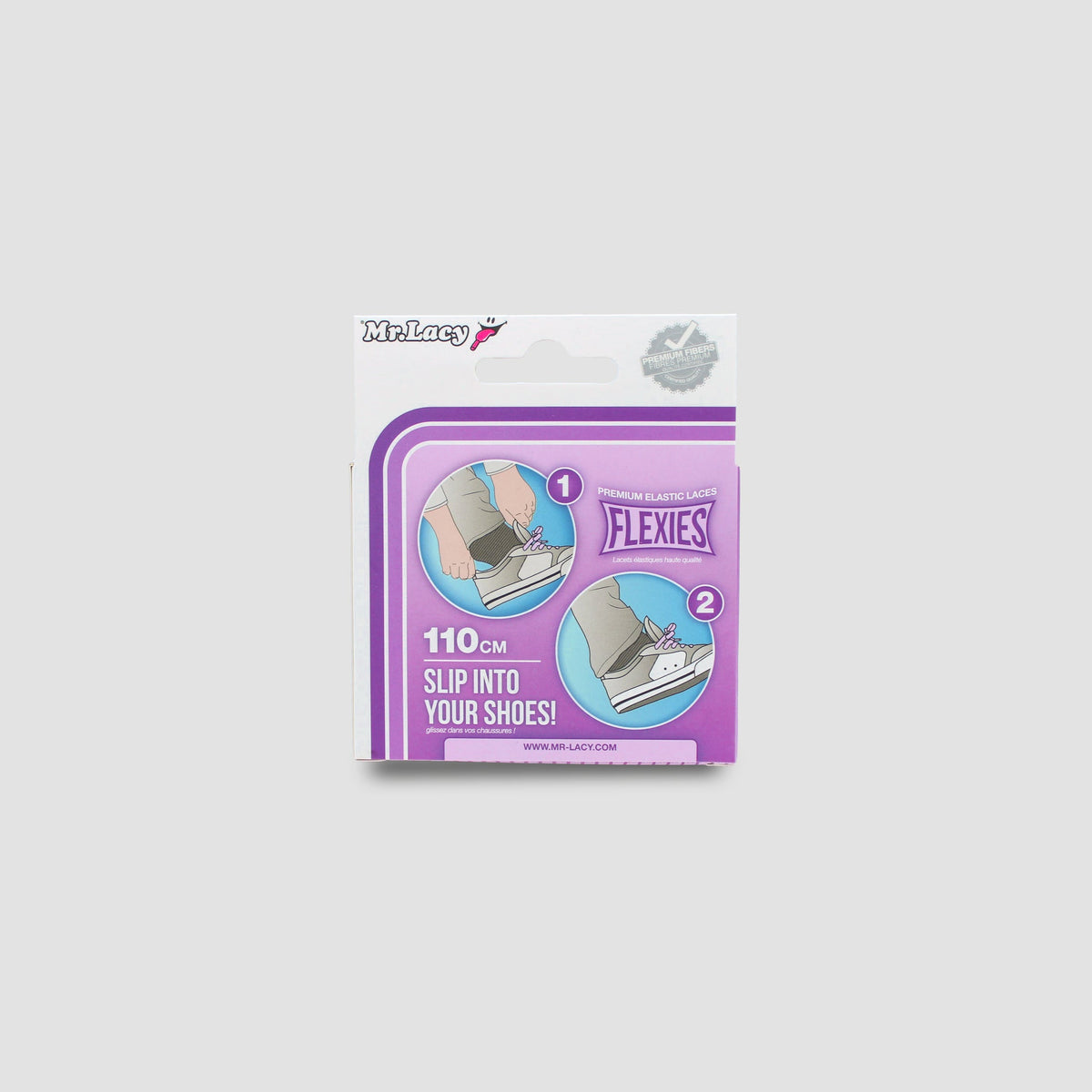 זוג שרוכים אלסטיים בצבע שחור 70 ס״מ - 70 Flexies Black - תמונה 4 - אריזה