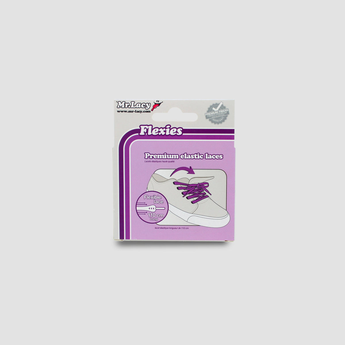 זוג שרוכים אלסטיים בצבע כתום בהיר - 90 Flexies Bright Orange - תמונה 4 - אריזה