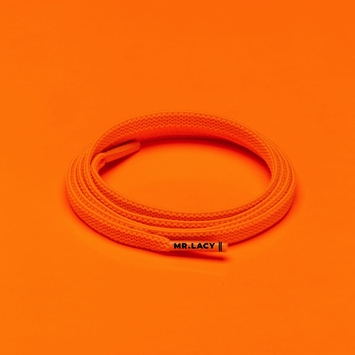 זוג שרוכים אלסטיים בצבע כתום בהיר - 90 Flexies Bright Orange - תמונה 1