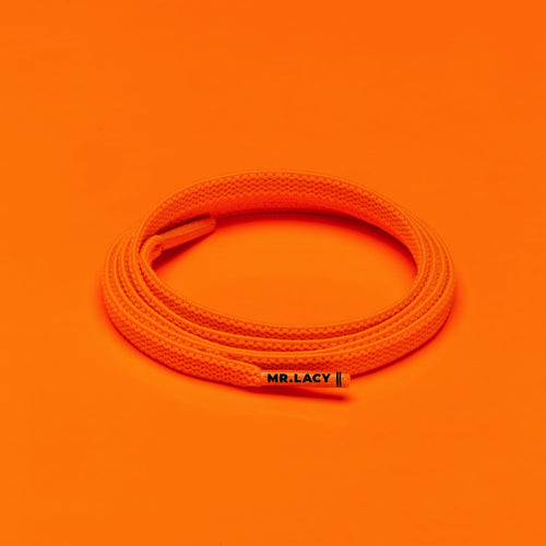 זוג שרוכים אלסטיים בצבע כתום בהיר - 90 Flexies Bright Orange - תמונה 1