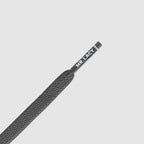 זוג שרוכים אלסטיים בצבע אפור כהה - 90 Flexies Dark Grey - תמונה 2