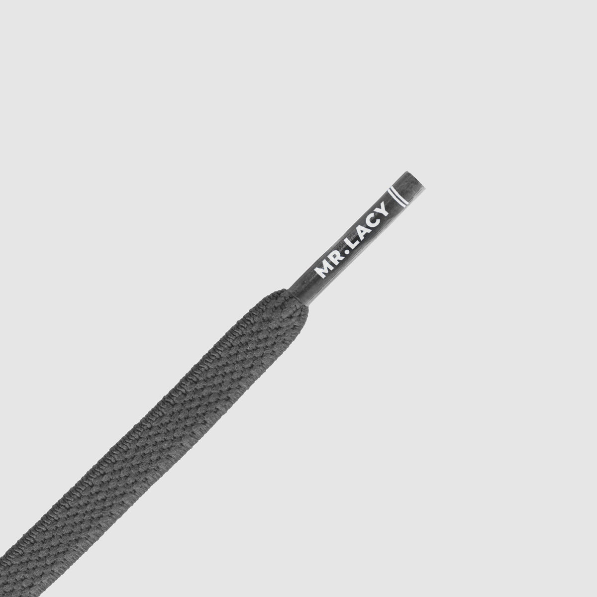 זוג שרוכים אלסטיים בצבע אפור כהה - 90 Flexies Dark Grey - תמונה 2