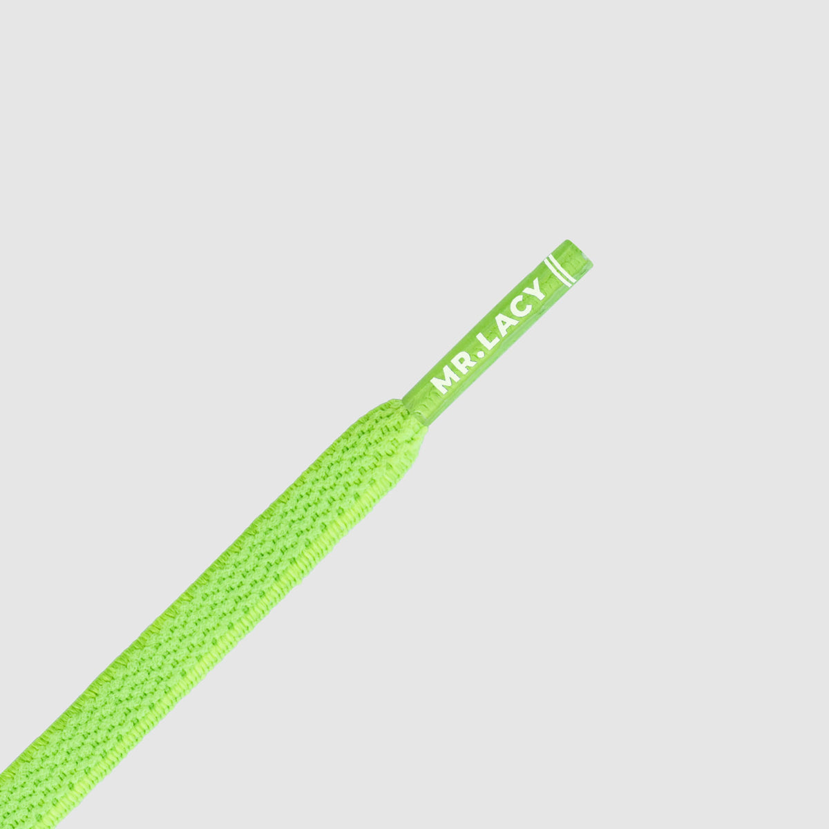 זוג שרוכים אלסטיים בצבע ירוק ניאון - 90 Flexies Neon Green - תמונה 2