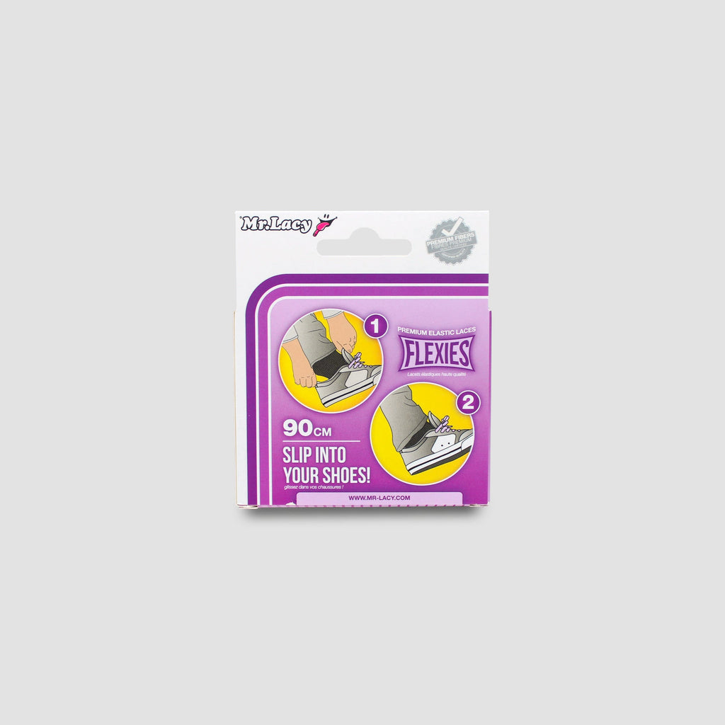 זוג שרוכים אלסטיים בצבע ורוד ניאון - 90 Flexies Neon Pink - תמונה 4 - אריזה