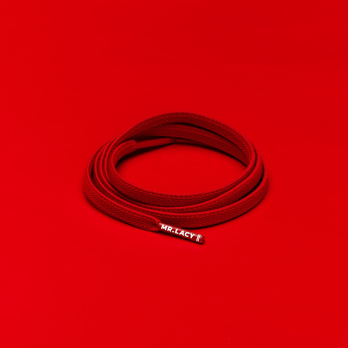 זוג שרוכים אלסטיים בצבע אדום 70 ס״מ - 70 Flexies Red - תמונה 1