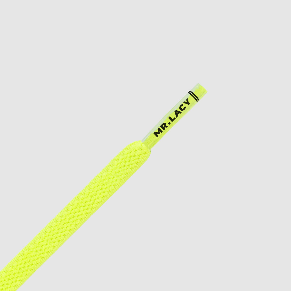 זוג שרוכים אלסטיים בצבע צהוב ליים ניאון - 90 Flexies Neon Lime Yellow - תמונה 2
