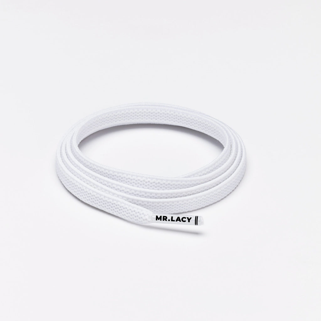 זוג שרוכים אלסטיים בצבע לבן - 110 Flexies White - תמונה 1