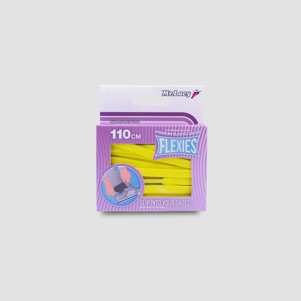 זוג שרוכים אלסטיים בצבע צהוב - 110 Flexies Yellow - תמונה 3 - אריזה