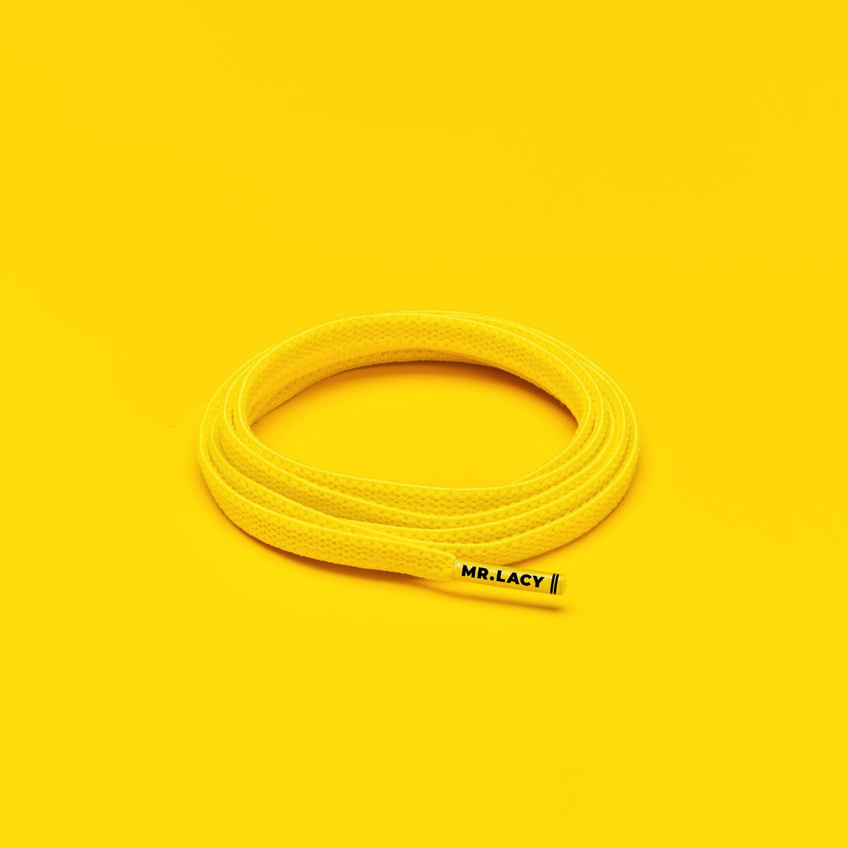 זוג שרוכים אלסטיים בצבע צהוב - 110 Flexies Yellow - תמונה 1