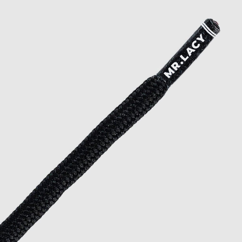 זוג שרוכים עגולים בצבע שחור - 210 Hikies Round Black - תמונה 2