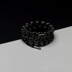 זוג שרוכים עגולים בצבע שחור עם אפור - 150 Hikies Round - תמונה 1