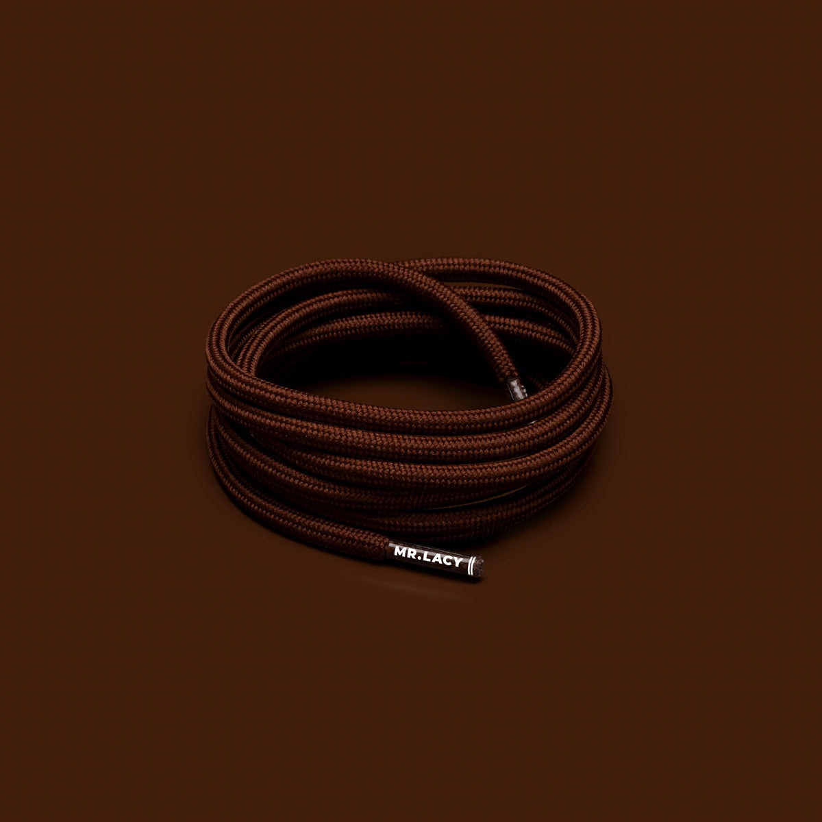 זוג שרוכים עגולים בצבע חום כהה - 150 Hikies Round Dark Brown - תמונה 1