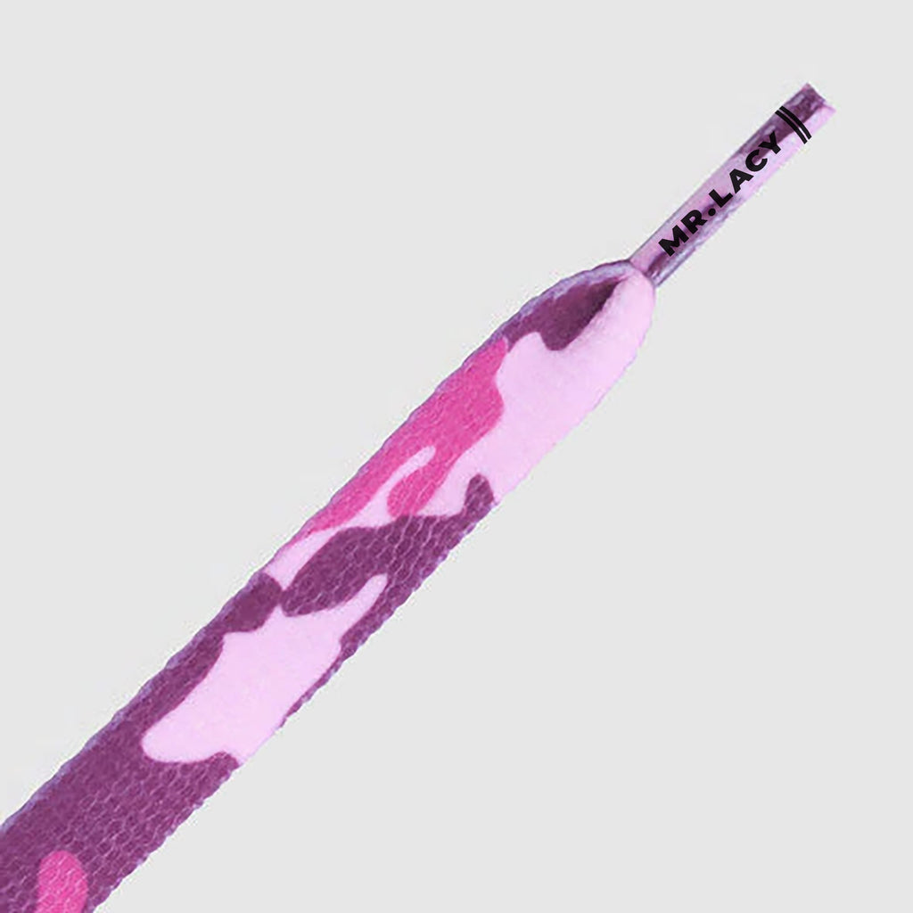 זוג שרוכים עם הדפס צבעי הסוואה ורוד - Printies Pink Camo - תמונה 2