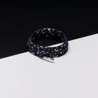 זוג שרוכים עם הדפס בצבע שחור לבן - Printies Cement Black/White - תמונה 1