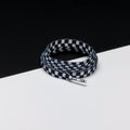 זוג שרוכים עם הדפס שחמט שחור לבן - Printies Checkered Black White - תמונה 1