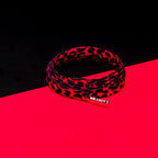 זוג שרוכים עם ההדפס מנומר ורוד שחור - Printies Leopard Pink Black - תמונה 1