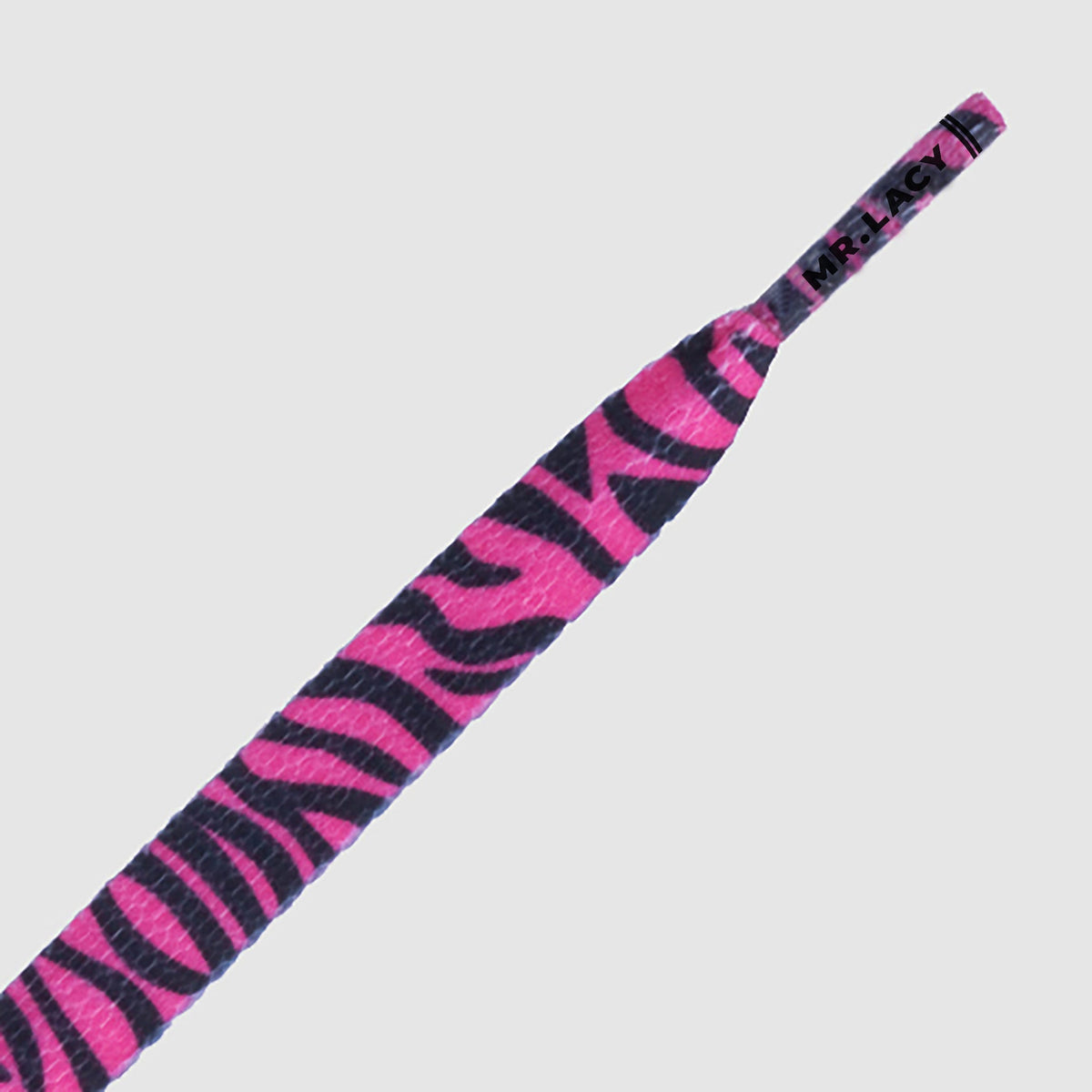 זוג שרוכים עם ההדפס זברה ורוד שחור - Printies Zebra Neon Pink Black - תמונה 2