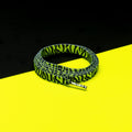 זוג שרוכים עם ההדפס זברה צהוב - Printies Zebra Lime Yellow - תמונה 1