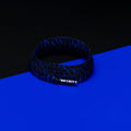 זוג שרוכים שטוחים עם הדפס זברה כחול שחור - Printies Royal Blue Zebra - תמונה 1
