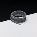 זוג שרוכים חבל עגול שחור לבן - Ropies Black White - תמונה 1