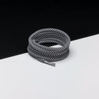 זוג שרוכים חבל עגול שחור לבן - Ropies Black White - תמונה 1