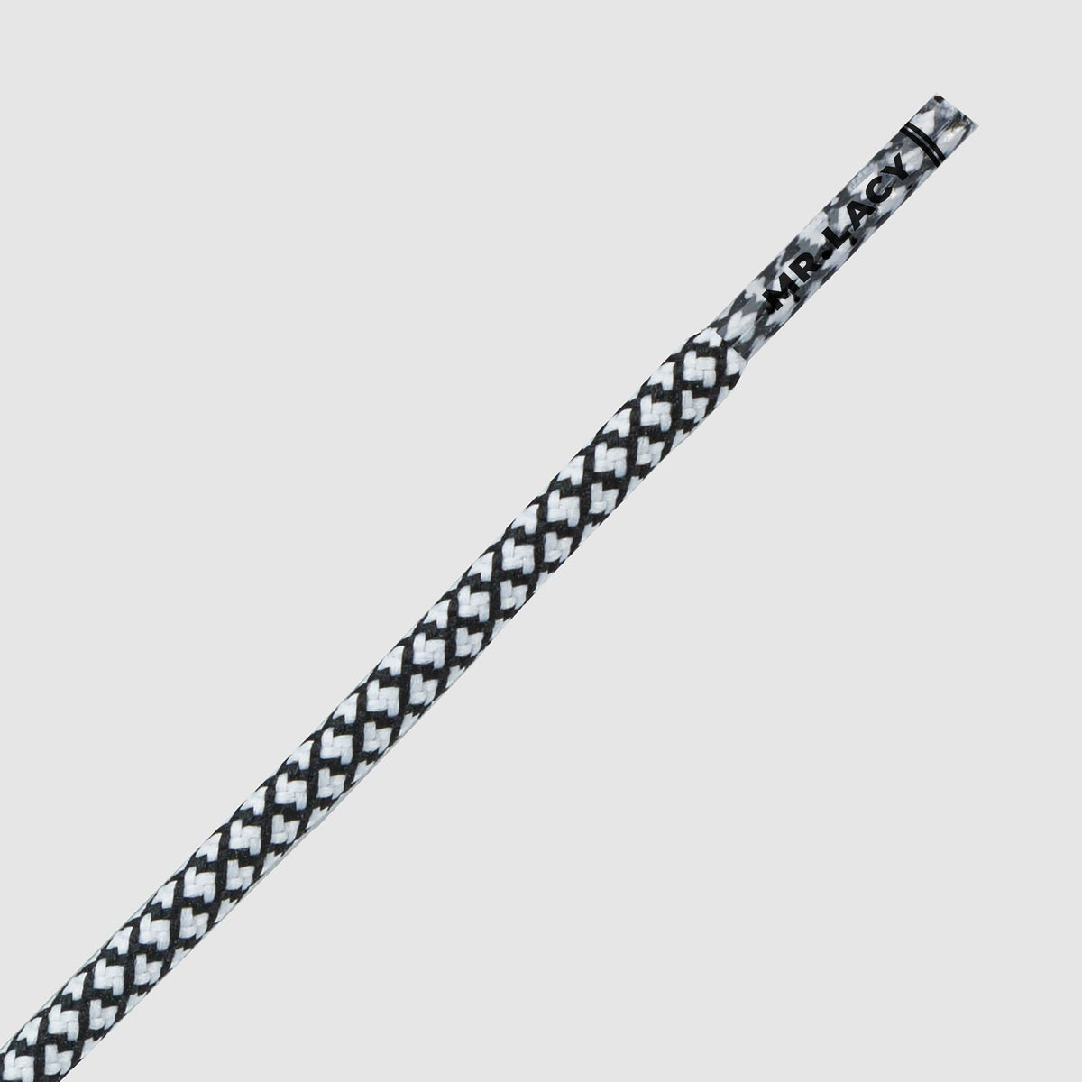 זוג שרוכים חבל עגול לבן שחור - Ropies White Black - תמונה 2