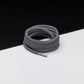 זוג שרוכים חבל עגול לבן שחור - Ropies White Black - תמונה 1