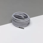 זוג שרוכים חבל עגול אפור לבן - Ropies White Grey - תמונה 1