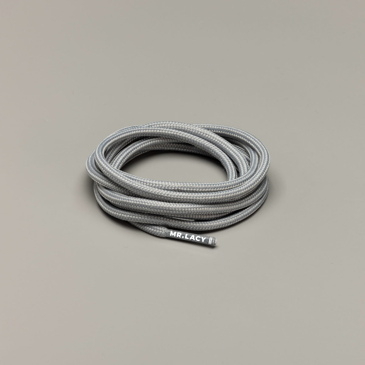 שרוכים עגולים בצבע אפור 130 ס״מ - Roundies Grey 130 - תמונה 1