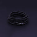 זוג שרוכים עגולים דקים בצבע שחור 90 ס״מ - Runnies Round Black - תמונה 1
