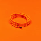 זוג שרוכים עגולים דקים בצבע כתום 90 ס״מ - Runnies Round Bright Orange - תמונה 1