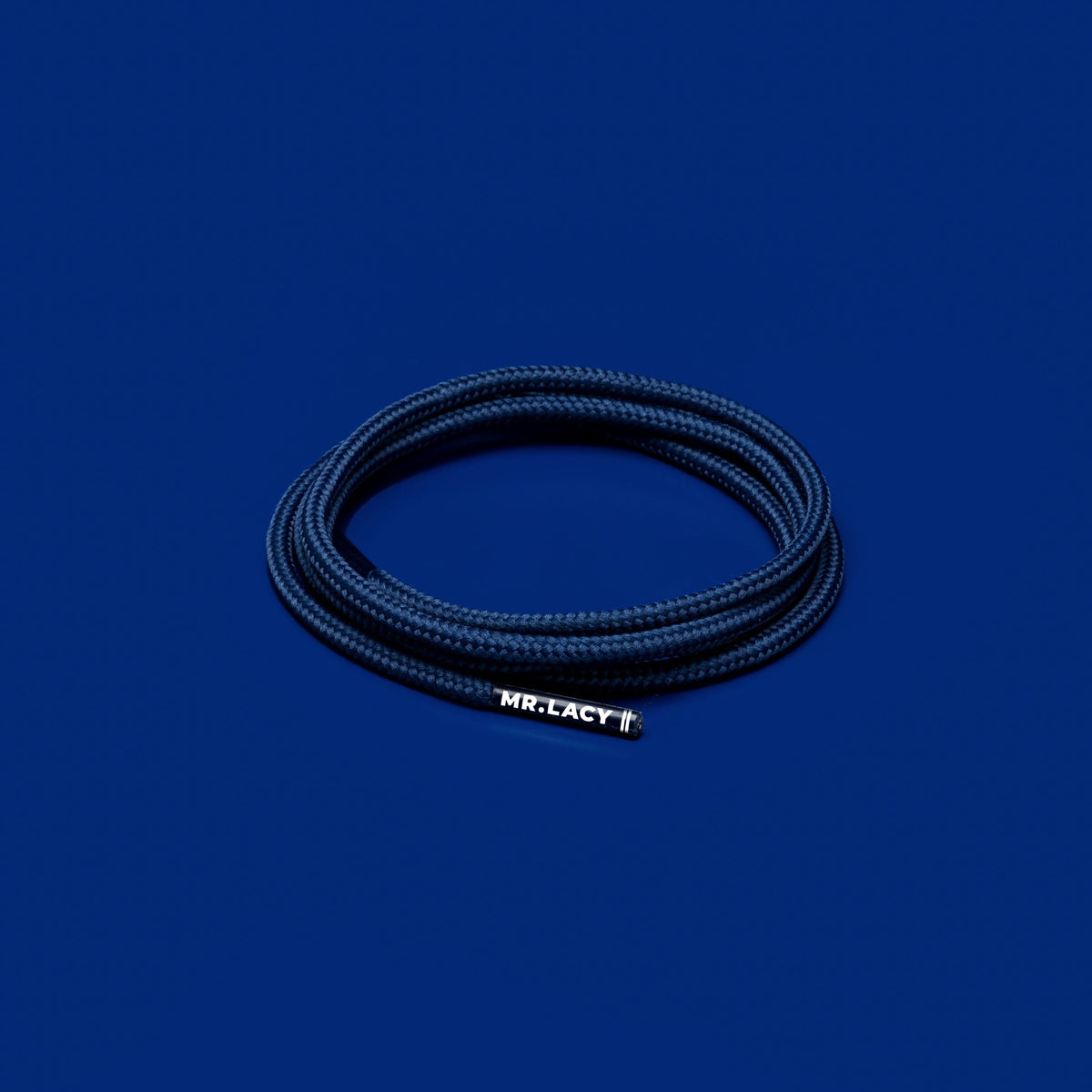 זוג שרוכים עגולים דקים כחול נייבי 90 ס״מ - Runnies Round Navy - תמונה 1